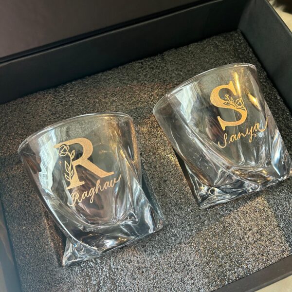 Engraved Whiskey Glasses- Floral Edition (Single) - Image 2