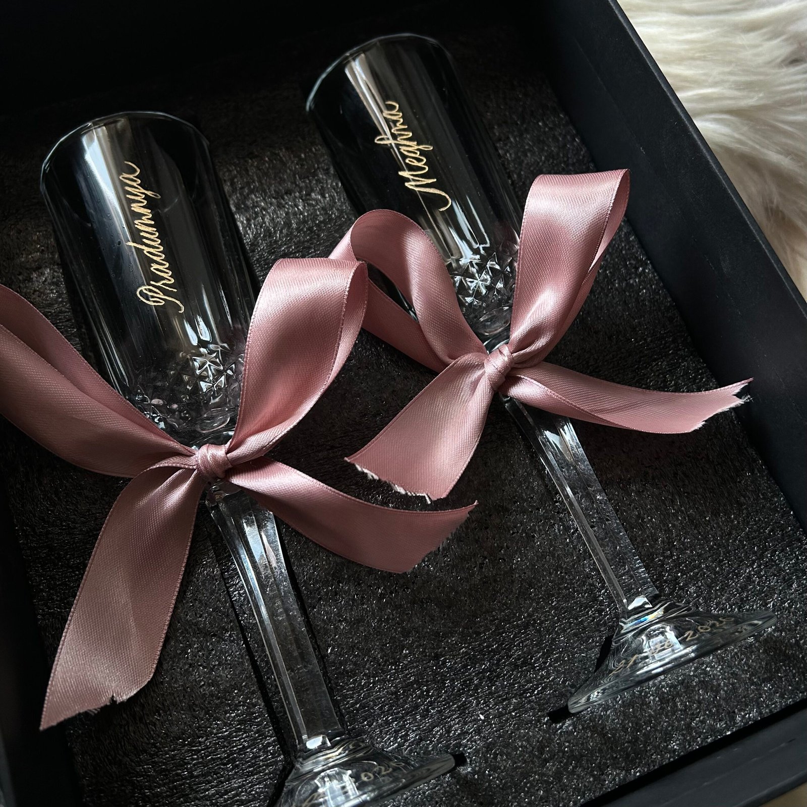 Bridgerton Champagne Glasses | Personalised | Anniversary | Weddings