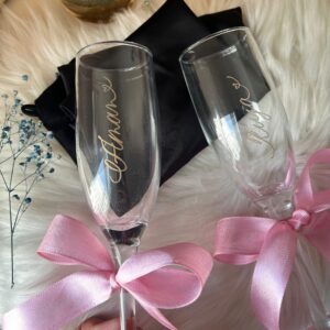 Engraved Champagne Glasses